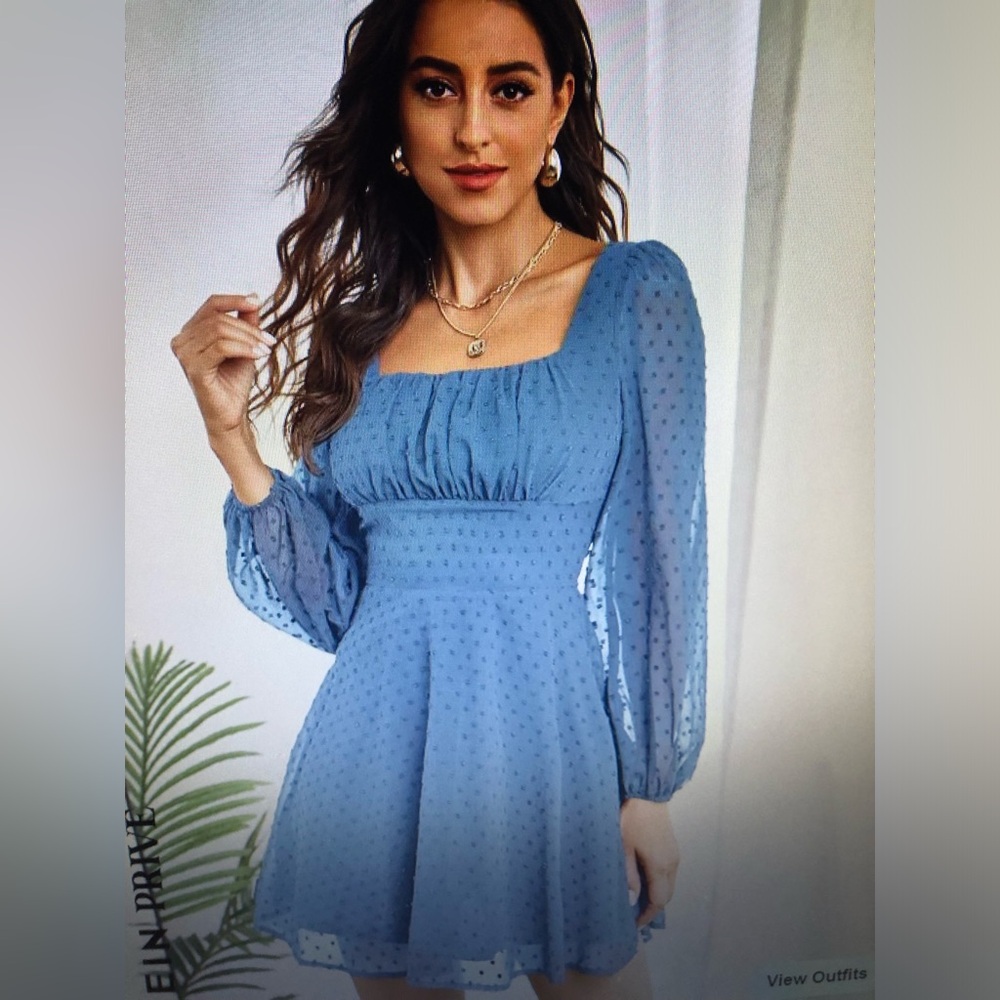 Shein Swiss dot chiffon dress